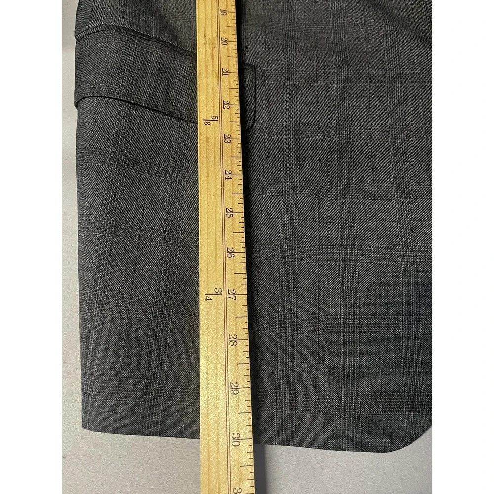 Canaletto Blazer Jacket Mens 46 Gray Wool Check Reda Super 150s Fabric Suit